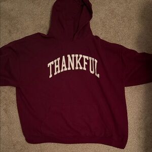 Maroon 'Thankful' Hoodie